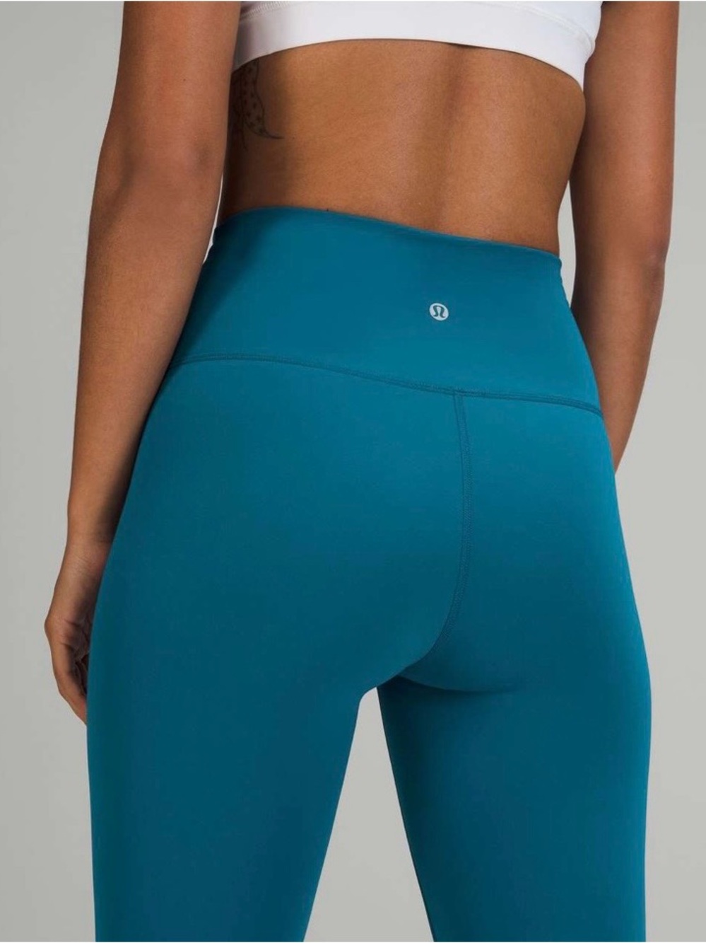 Lululemon Blue Capri Wunder Train High Rise Tight Leggings 28 Inch Inseam Size 4 - Picture 4 of 11